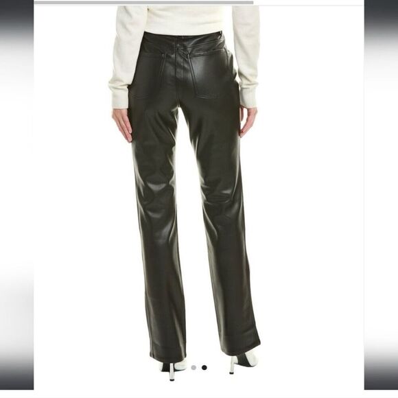 Revolve WeWoreWhat Black Vegan Leather Lace Up Pants Size 26 New - Picture 2 of 5